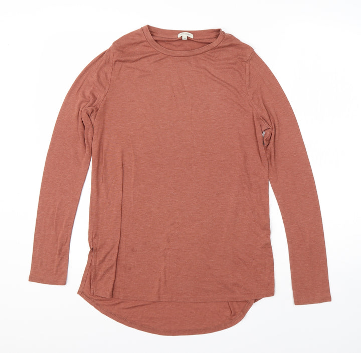 River Island Womens Orange Round Neck  Viscose Pullover Jumper Size 14