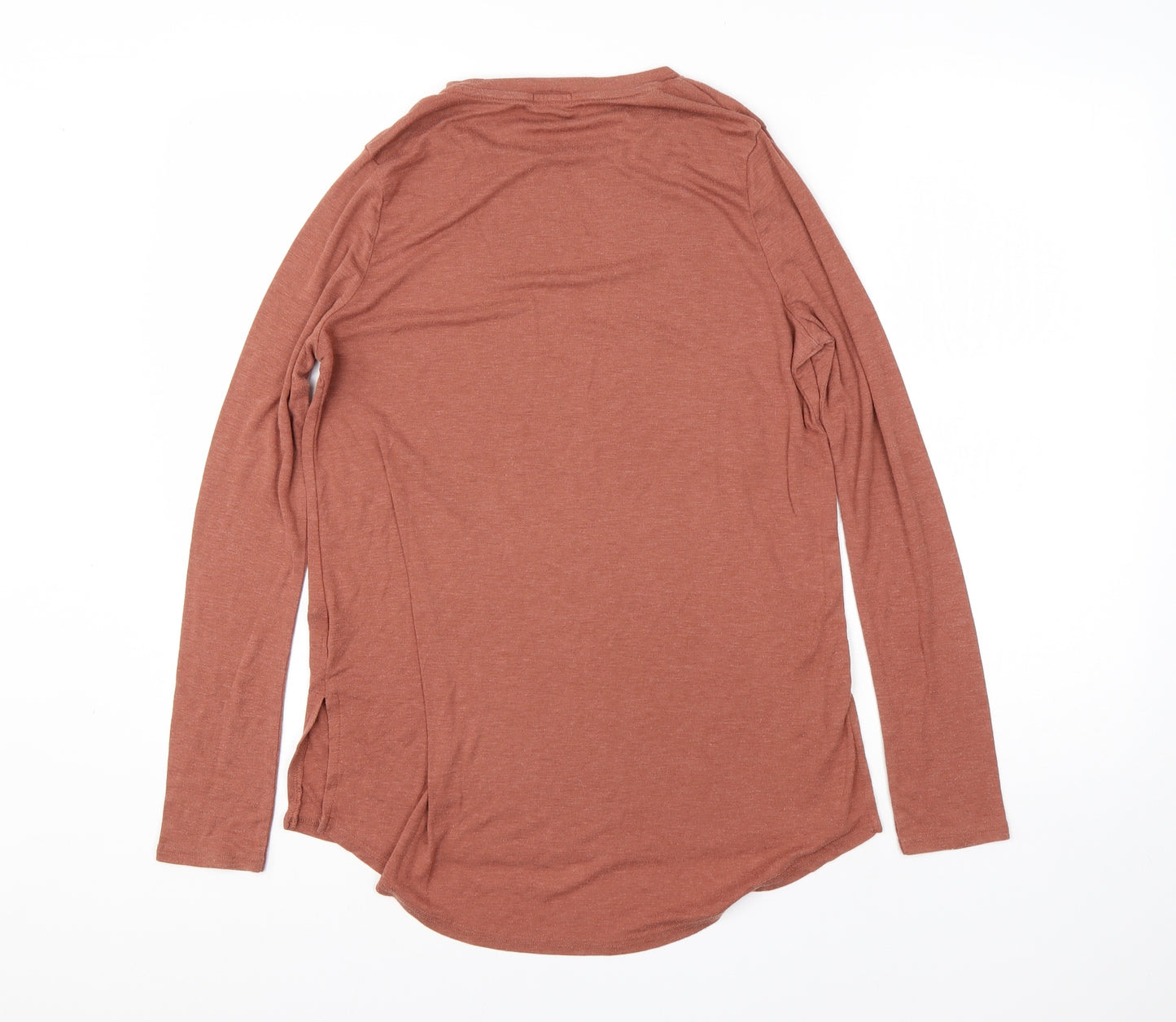 River Island Womens Orange Round Neck  Viscose Pullover Jumper Size 14