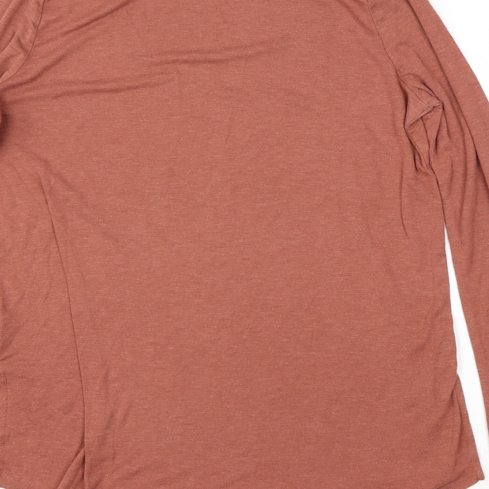 River Island Womens Orange Round Neck  Viscose Pullover Jumper Size 14