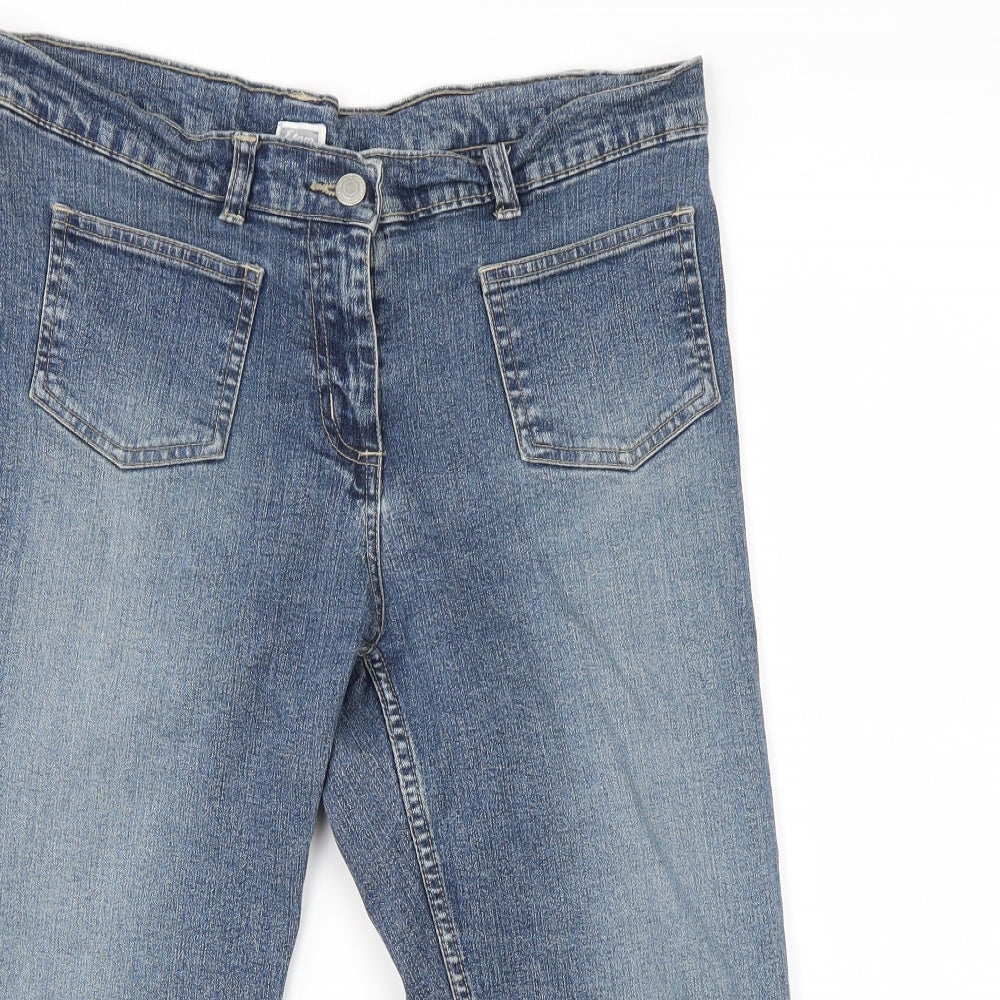Etan Womens Blue  Cotton Cargo Shorts Size 12 L16 in Regular