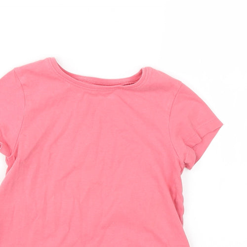 NEXT Girls Pink  Cotton Basic T-Shirt Size 3-4 Years Round Neck