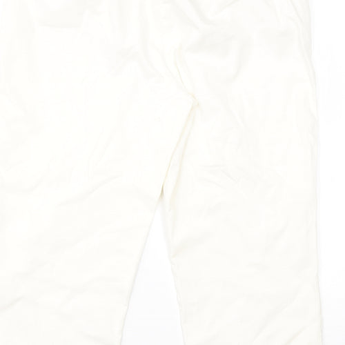 Canada Womens White  Cotton Dress Pants Trousers Size 14 L20 in Regular