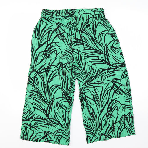 George Womens Green Floral Viscose Harem Trousers Size 8 L20 in Regular