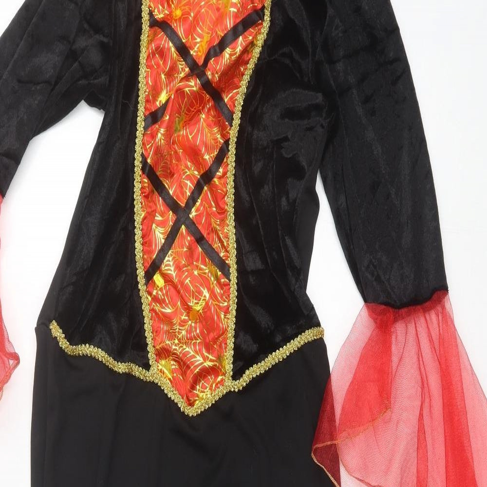 Preworn Womens Black  Polyester Shift  Size 12  Sweetheart  - Halloween Dress