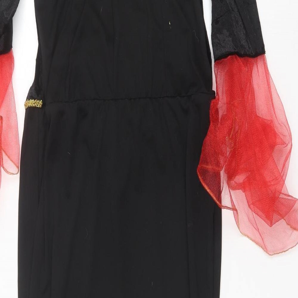 Preworn Womens Black  Polyester Shift  Size 12  Sweetheart  - Halloween Dress