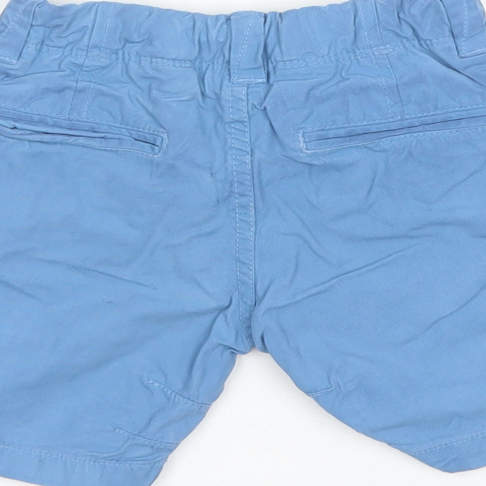 Zara Boys Blue  Cotton Blend Chino Shorts Size 2-3 Years  Regular