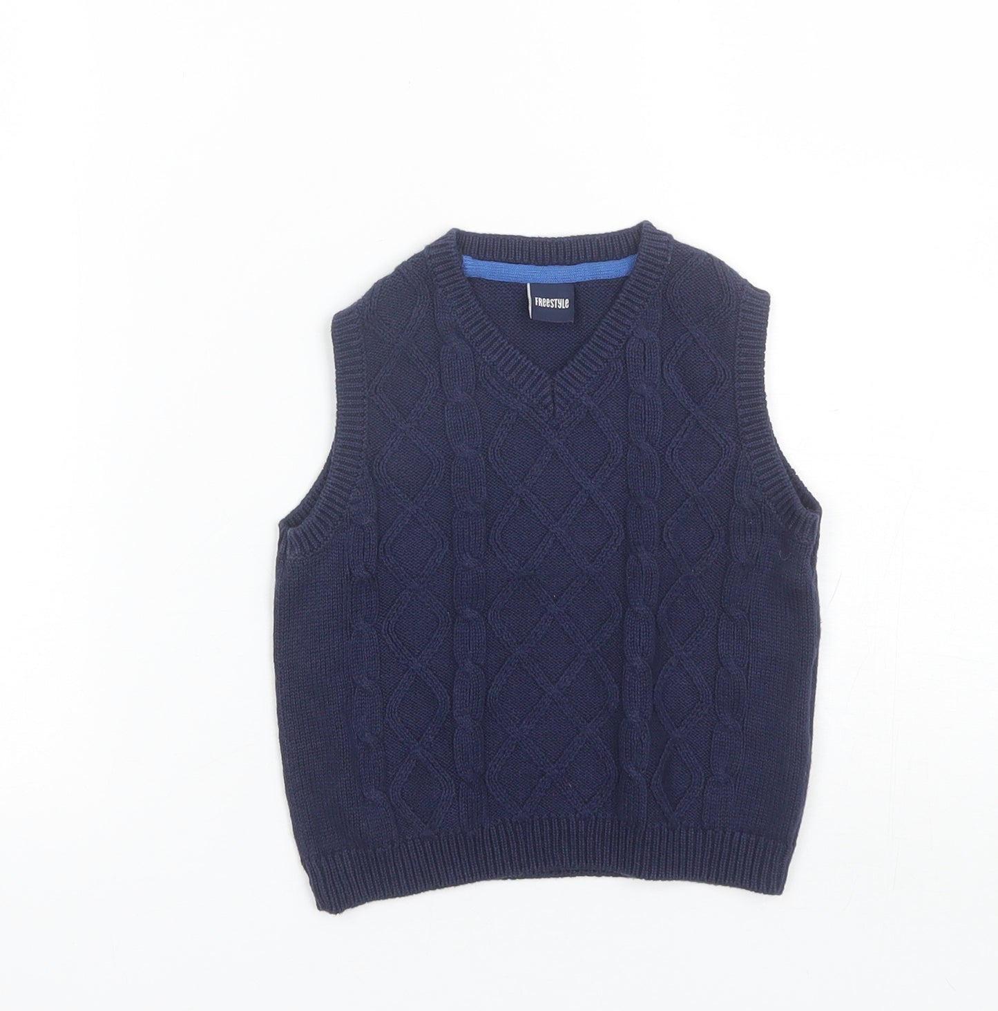 Freestyle Baby Blue  Acrylic Vest Jumper Size 18-24 Months