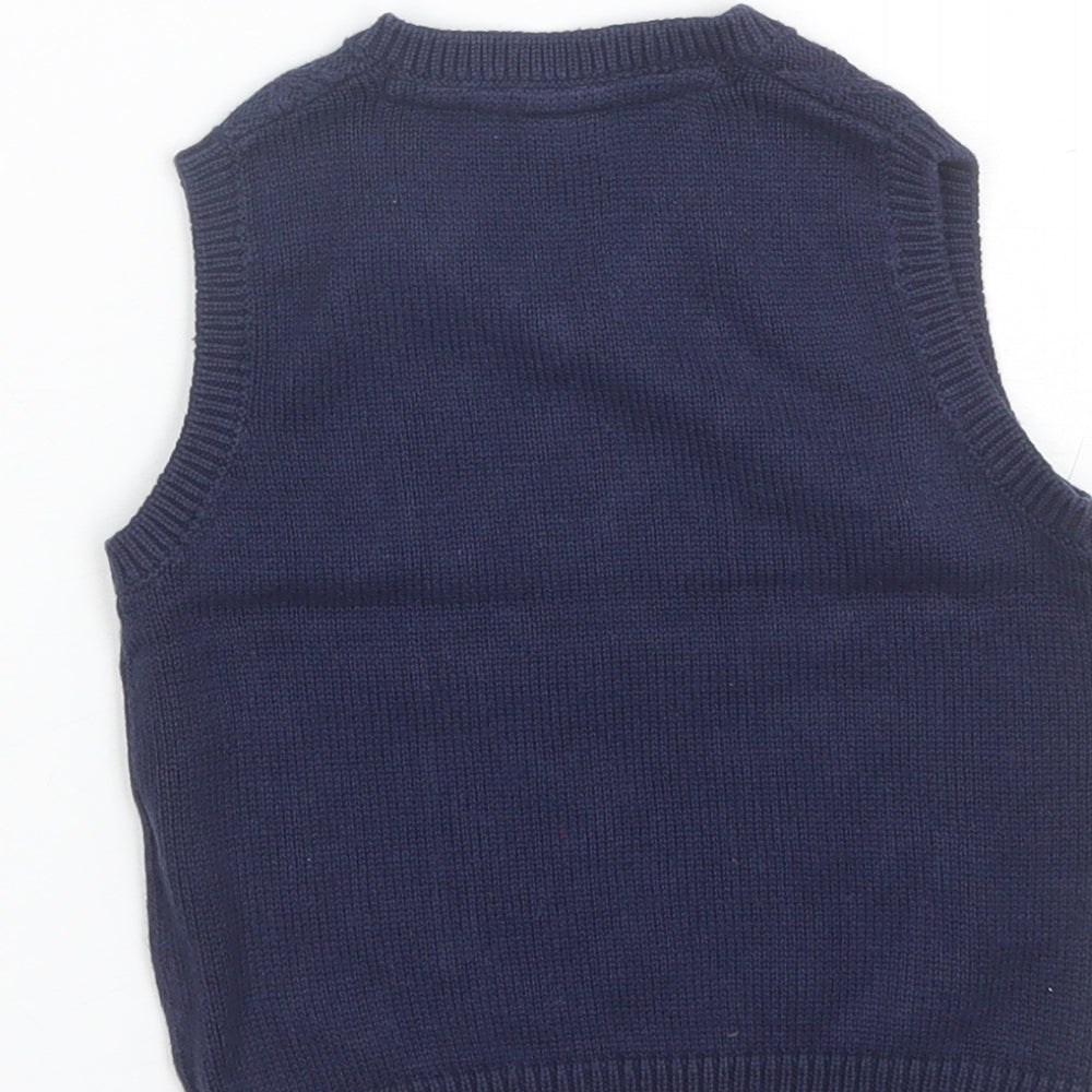 Freestyle Baby Blue  Acrylic Vest Jumper Size 18-24 Months