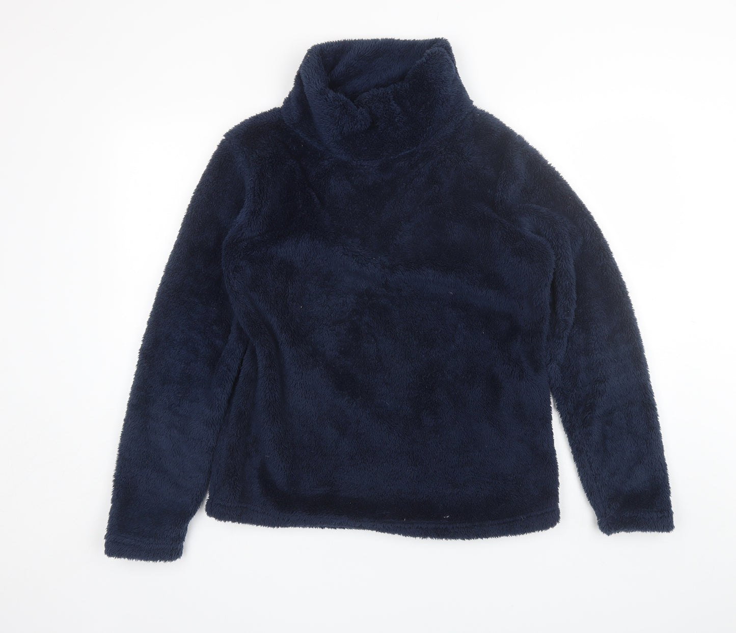 Colours of The World Womens Blue High Neck  Polyester Pullover Jumper Size M