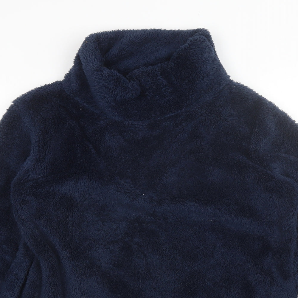 Colours of The World Womens Blue High Neck  Polyester Pullover Jumper Size M