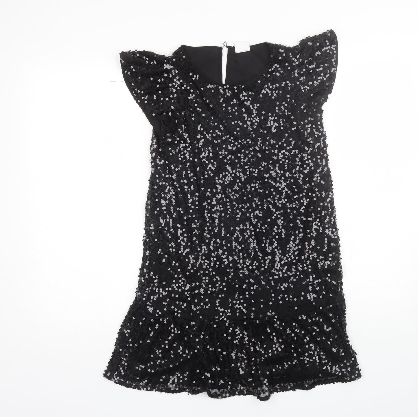 F&F Girls Black  Polyester Shift  Size 10-11 Years  Round Neck