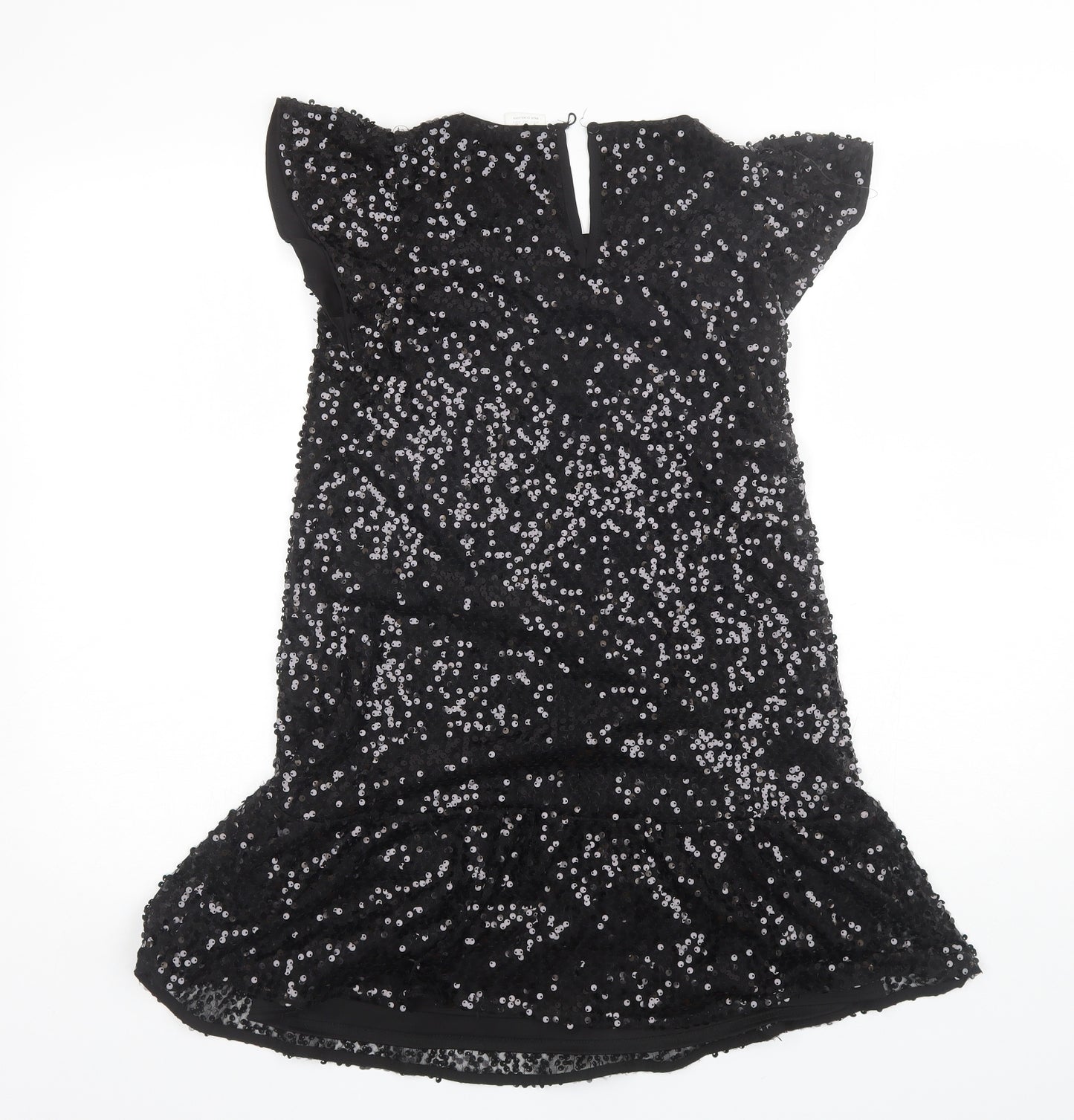 F&F Girls Black  Polyester Shift  Size 10-11 Years  Round Neck