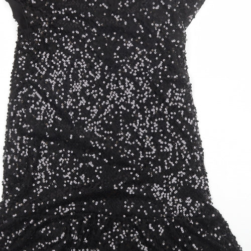 F&F Girls Black  Polyester Shift  Size 10-11 Years  Round Neck
