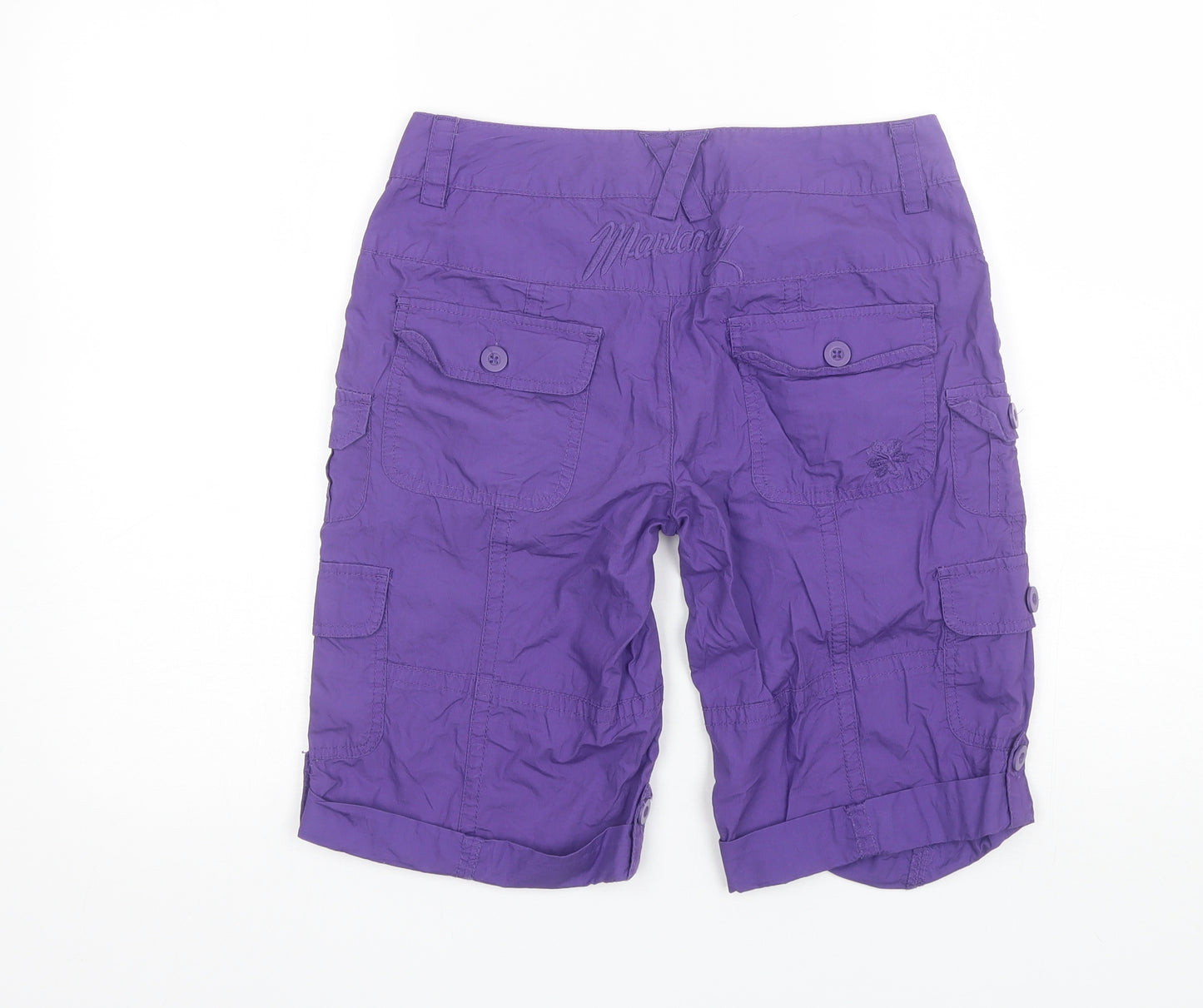 Mantaray Womens Purple  Cotton Bermuda Shorts Size 8 L10 in Regular