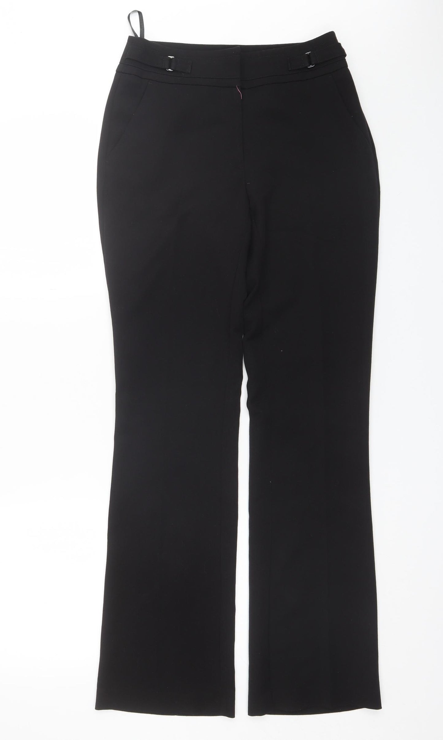 F&F Womens Black  Polyester Dress Pants Trousers Size 6 L31 in Regular