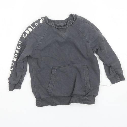 George Baby Grey  Cotton Pullover Jumper Size 18-24 Months