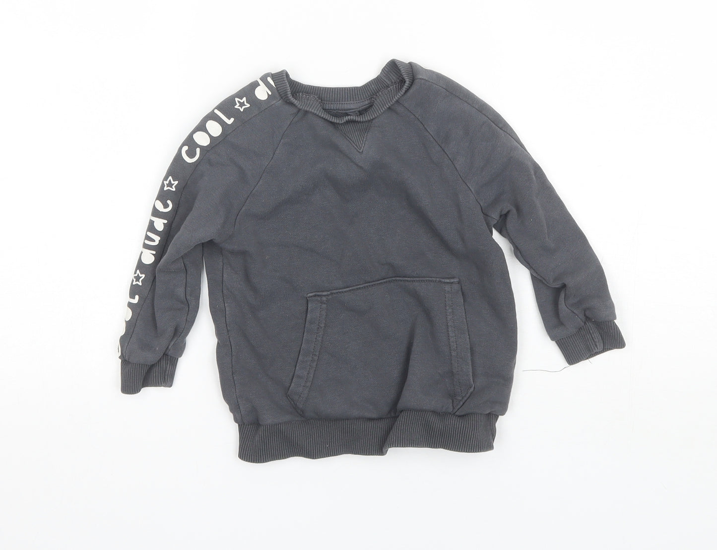 George Baby Grey  Cotton Pullover Jumper Size 18-24 Months