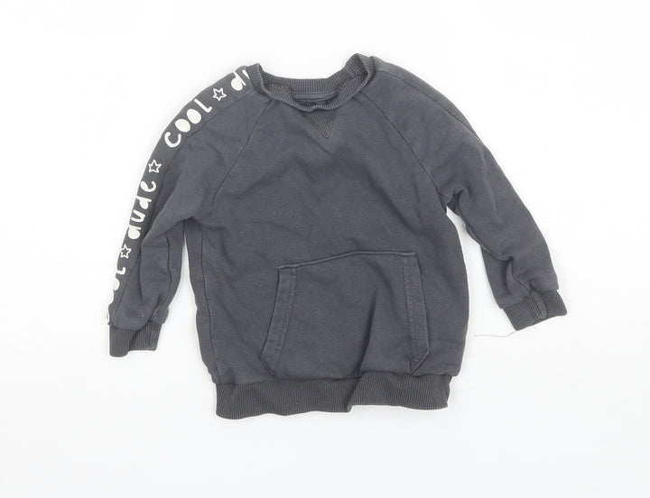 George Baby Grey  Cotton Pullover Jumper Size 18-24 Months