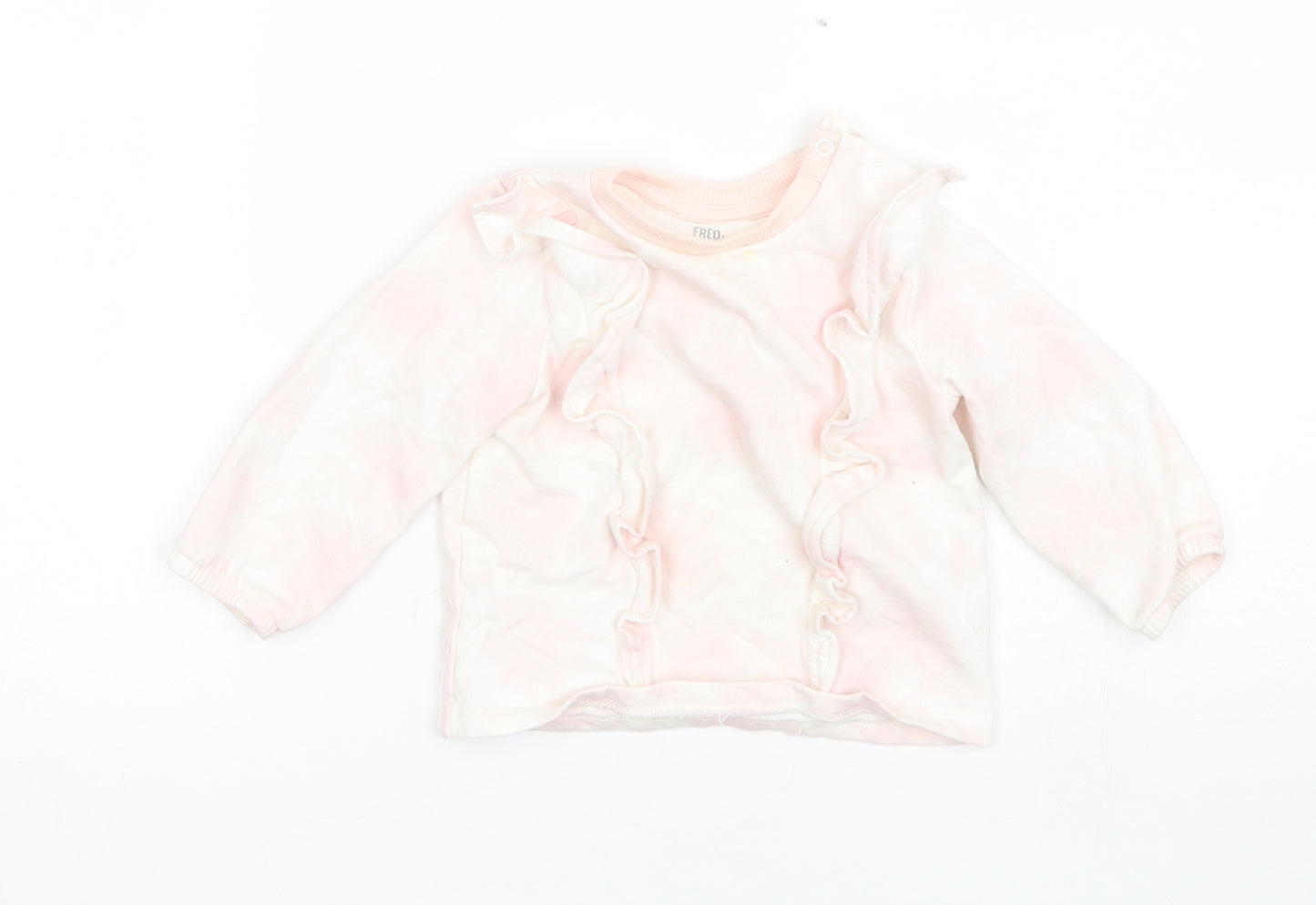 F&F Baby Pink  Cotton Pullover Jumper Size 9-12 Months