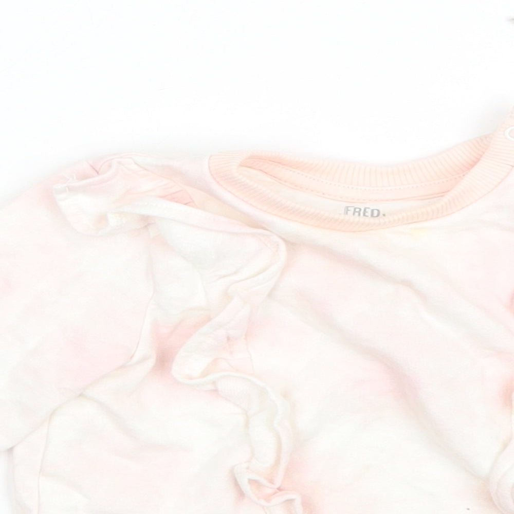 F&F Baby Pink  Cotton Pullover Jumper Size 9-12 Months