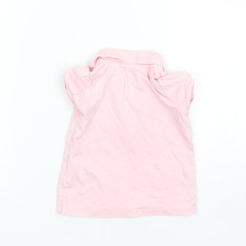 Ralph Lauren Baby Pink  Cotton Basic T-Shirt Size 12 Months Collared