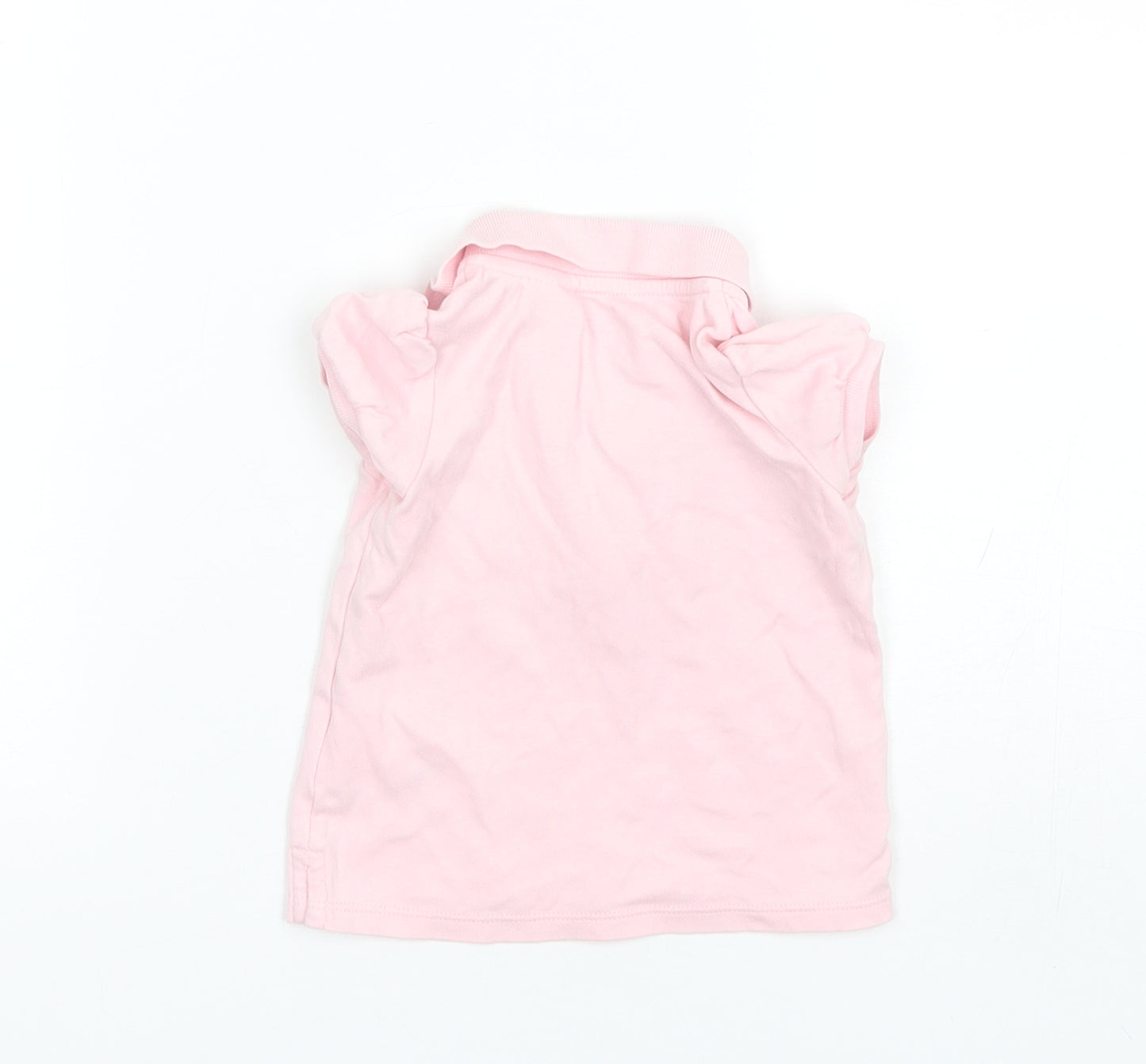 Ralph Lauren Baby Pink  Cotton Basic T-Shirt Size 12 Months Collared