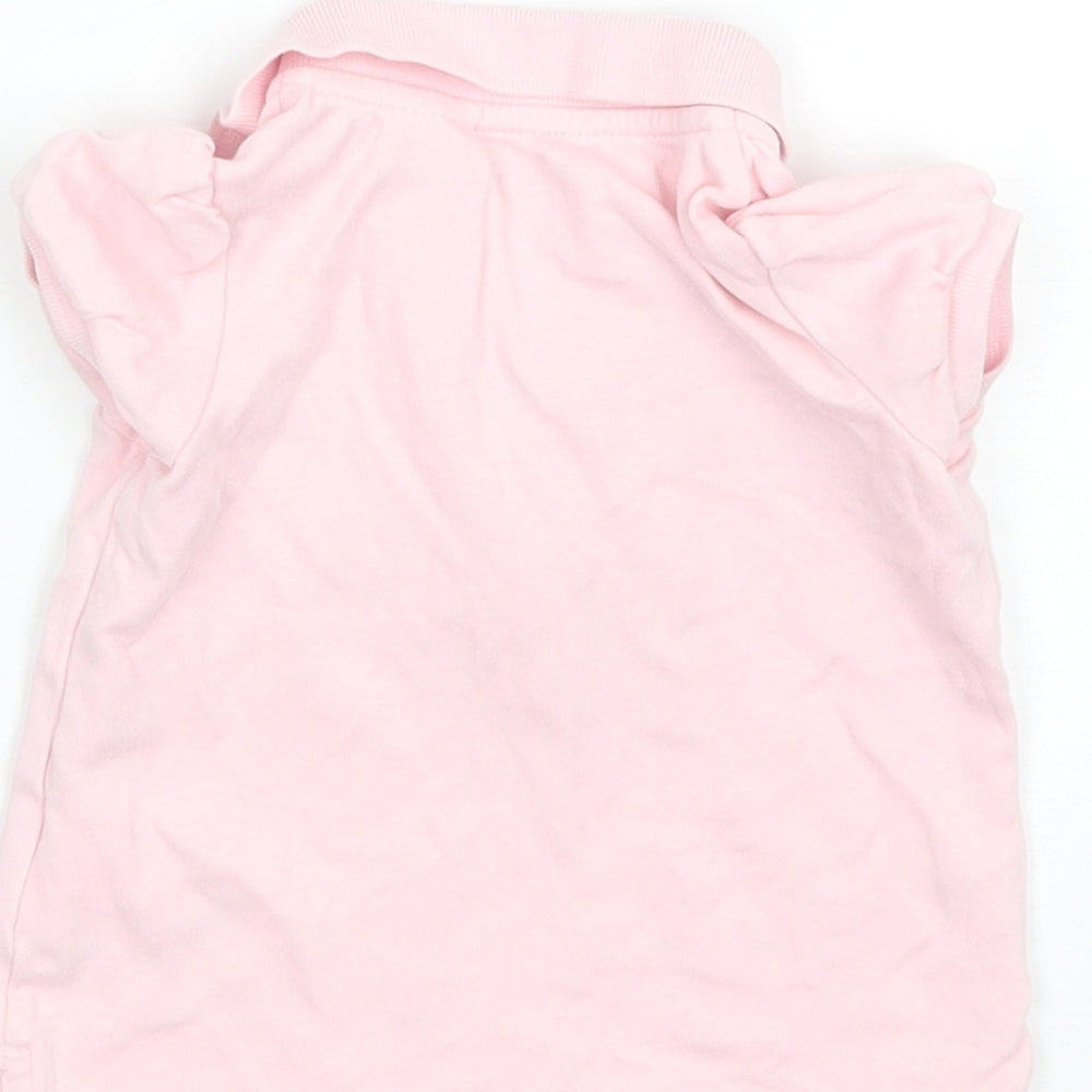 Ralph Lauren Baby Pink  Cotton Basic T-Shirt Size 12 Months Collared