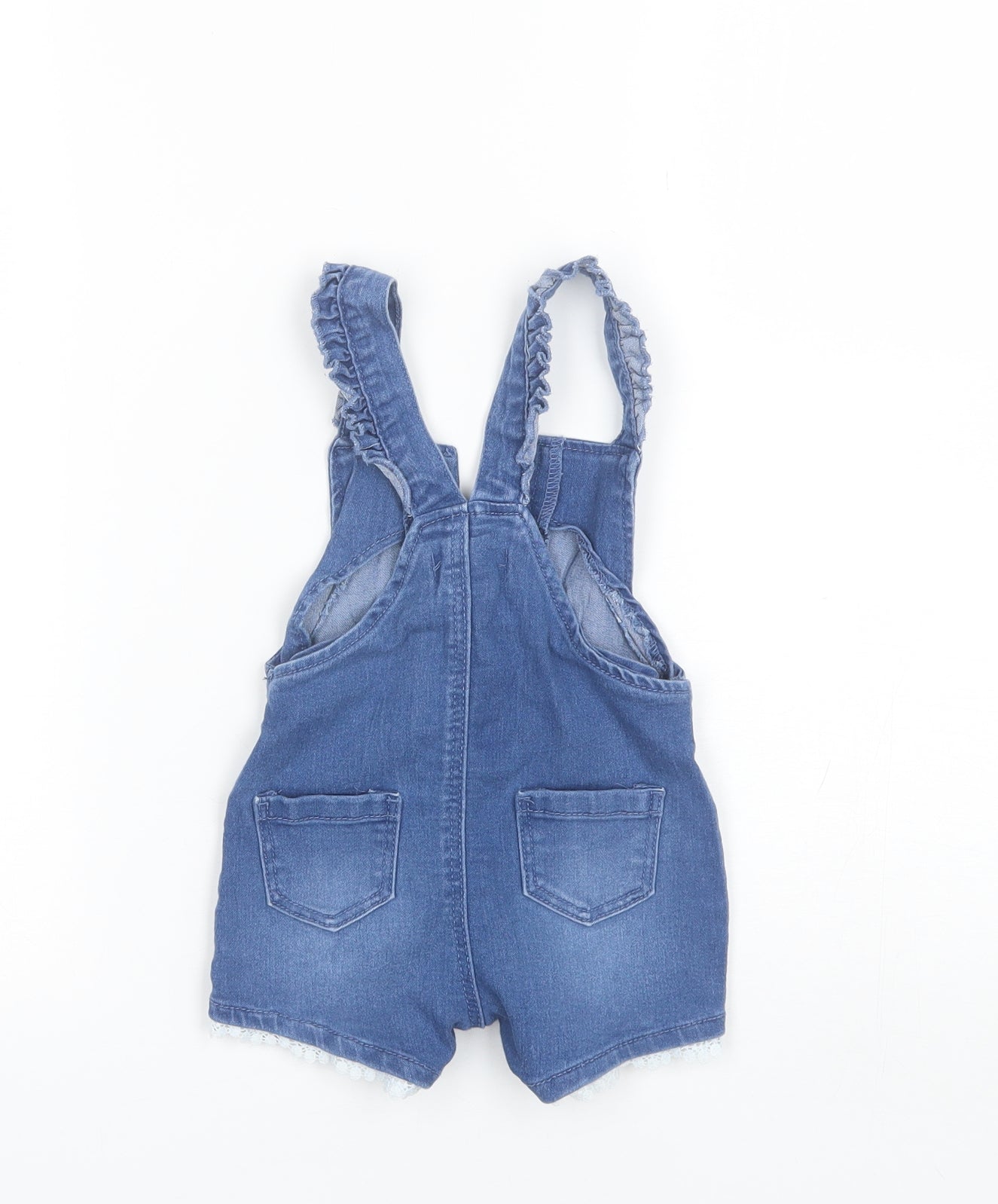 Primark Baby Blue  Cotton Dungaree One-Piece Size 9-12 Months