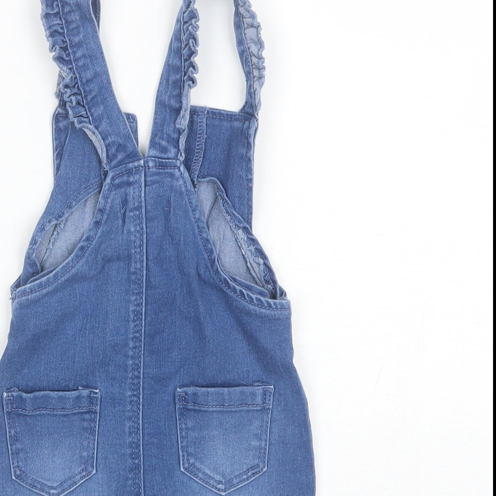 Primark Baby Blue  Cotton Dungaree One-Piece Size 9-12 Months