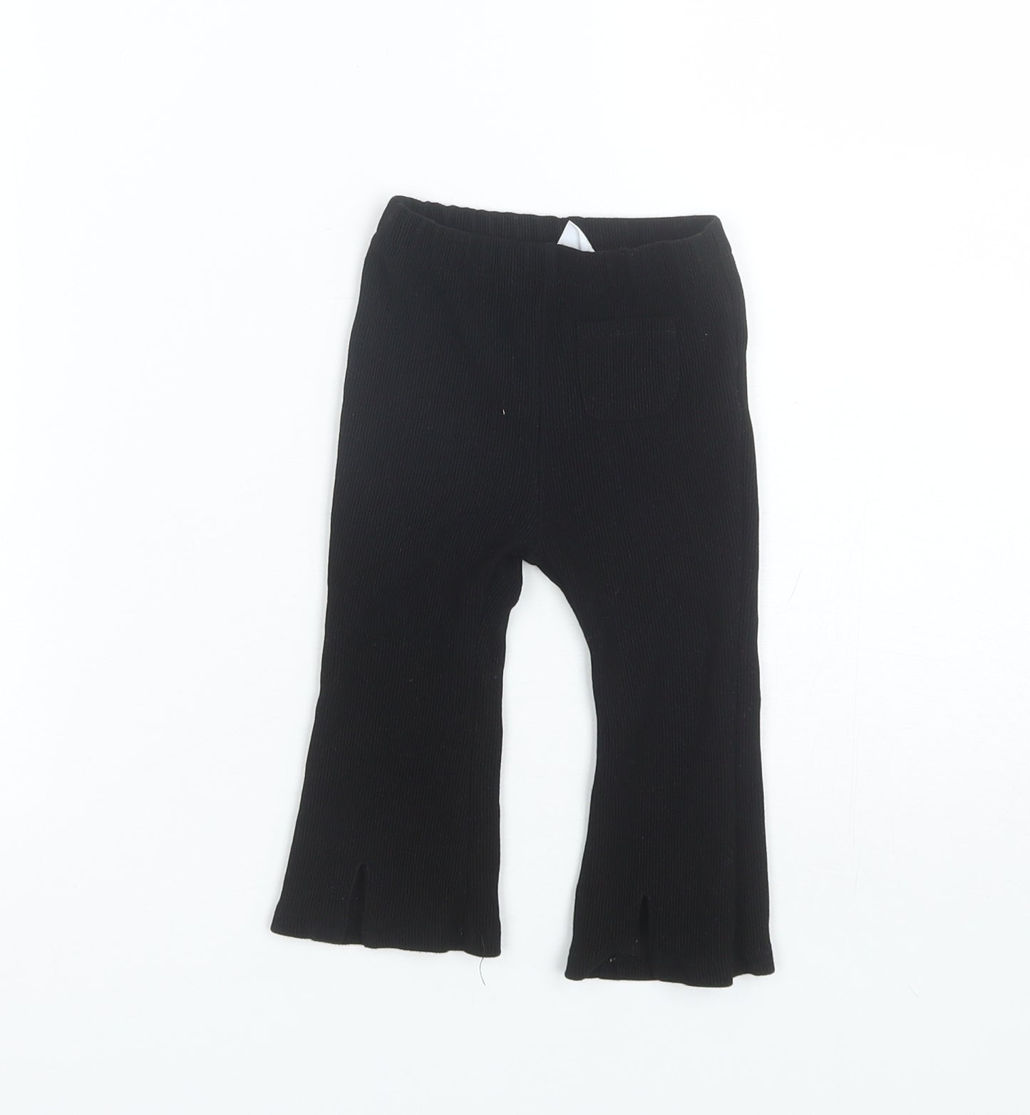 Zara Baby Black  Viscose Jogger Trousers Size 9-12 Months