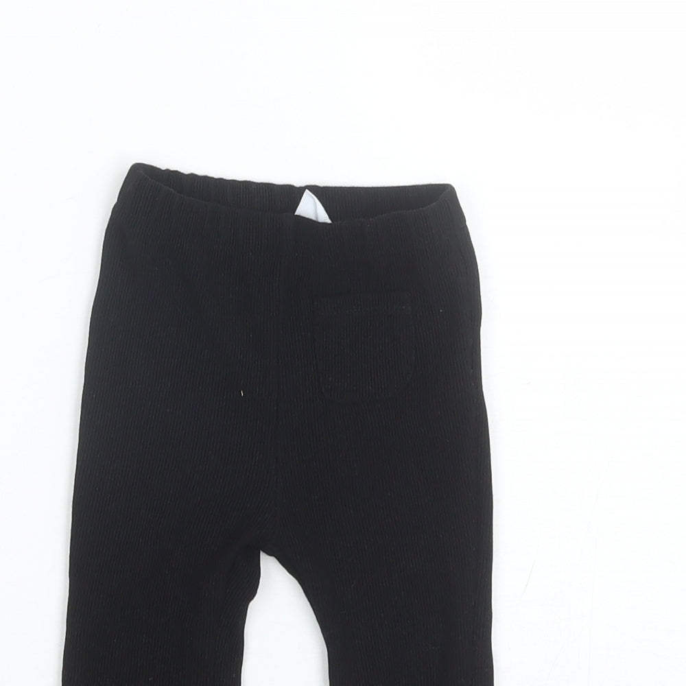Zara Baby Black  Viscose Jogger Trousers Size 9-12 Months