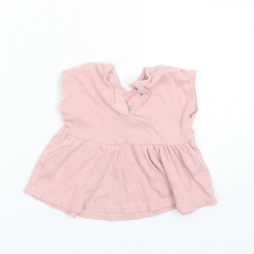 George Baby Pink  Cotton Shift  Size 9-12 Months  Round Neck