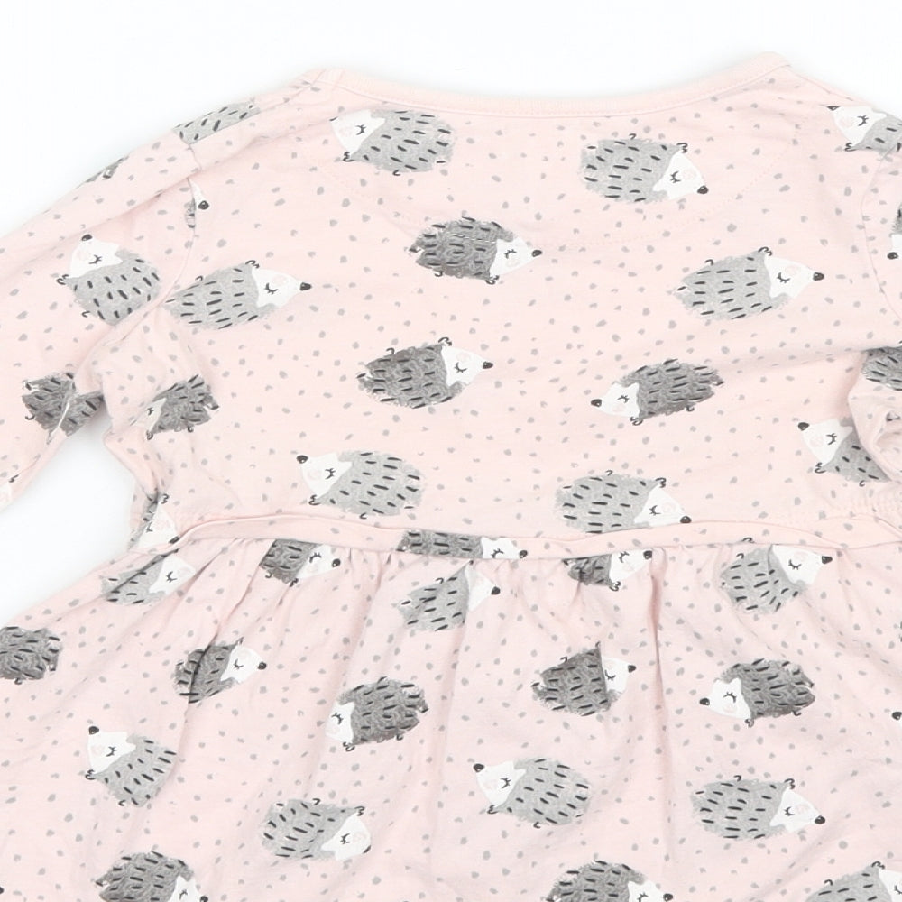 George Baby Pink  Cotton Shift  Size 12-18 Months  Round Neck
