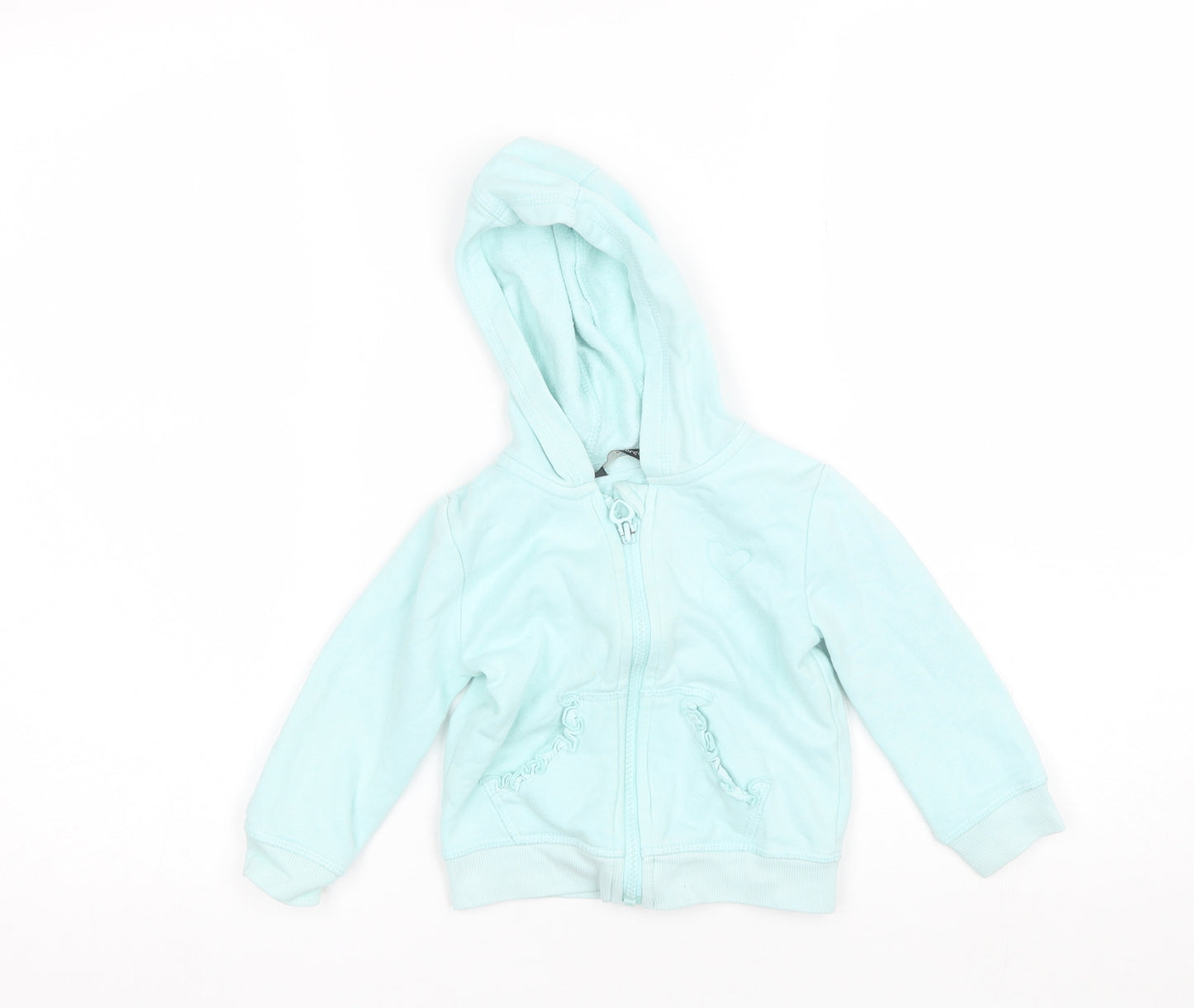 George Baby Blue  Cotton Full Zip Jumper Size 12-18 Months