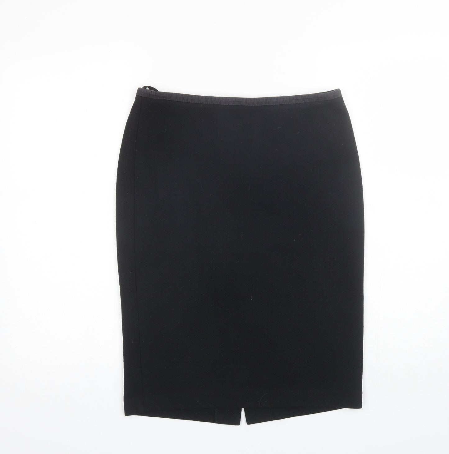 NEXT Womens Black  Cotton Blend A-Line Skirt Size 10