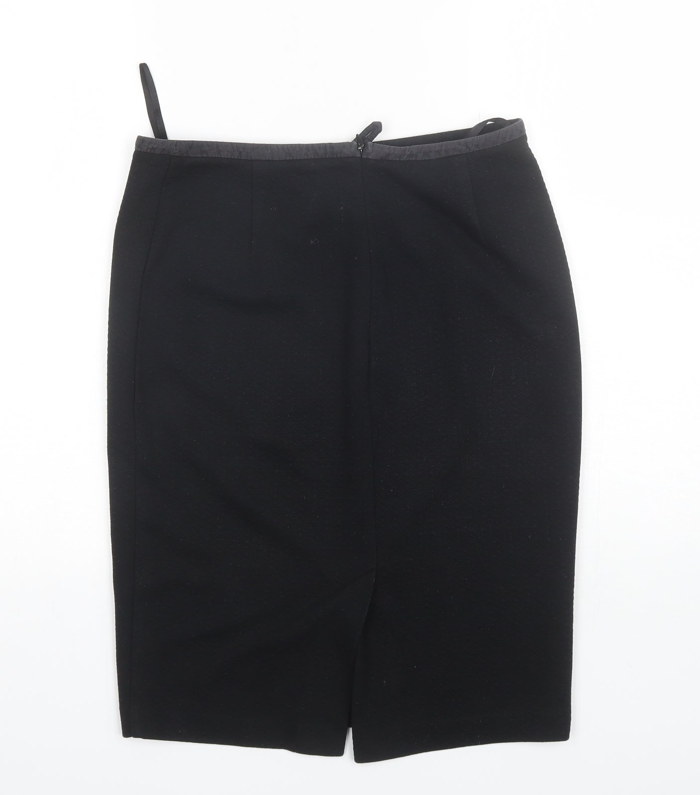 NEXT Womens Black  Cotton Blend A-Line Skirt Size 10