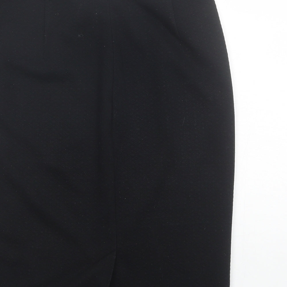 NEXT Womens Black  Cotton Blend A-Line Skirt Size 10