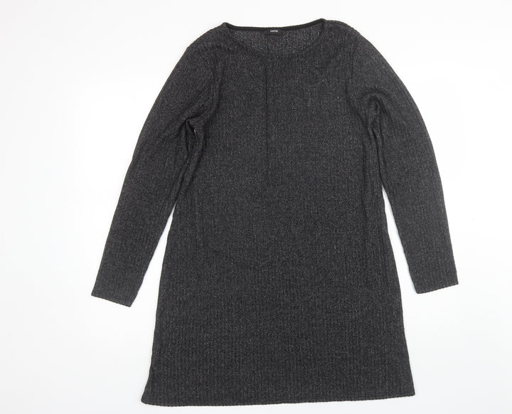 George Womens Grey  Polyester Shift  Size M  Round Neck
