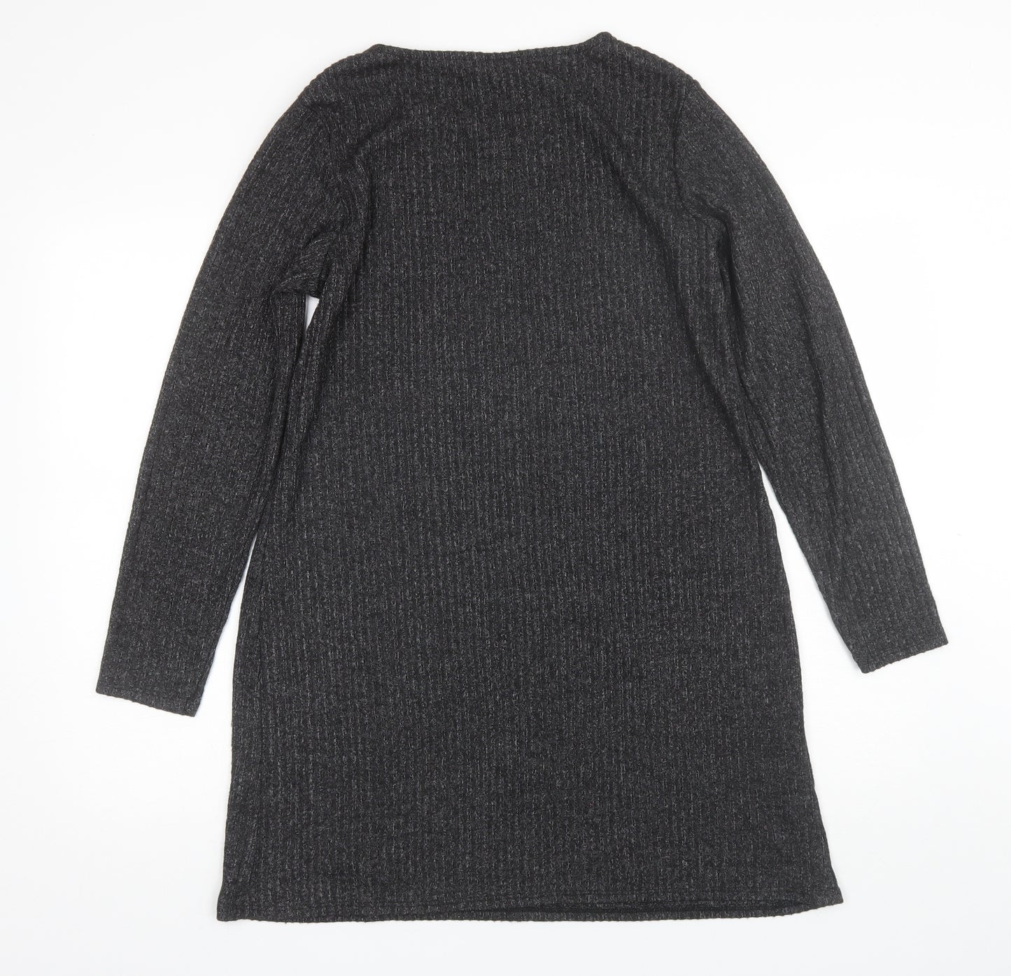 George Womens Grey  Polyester Shift  Size M  Round Neck