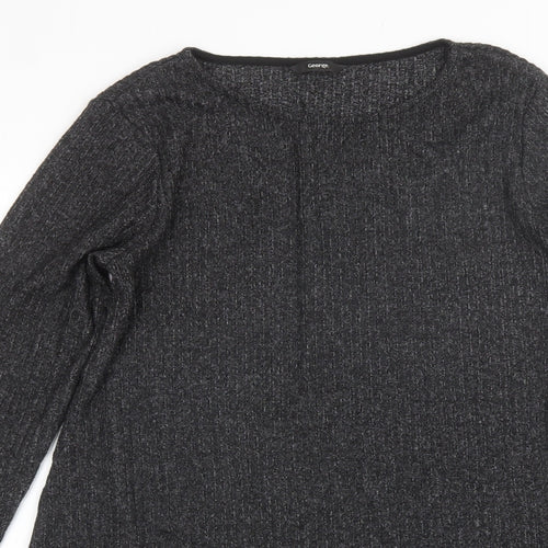George Womens Grey  Polyester Shift  Size M  Round Neck
