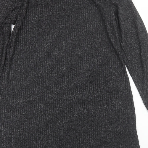 George Womens Grey  Polyester Shift  Size M  Round Neck