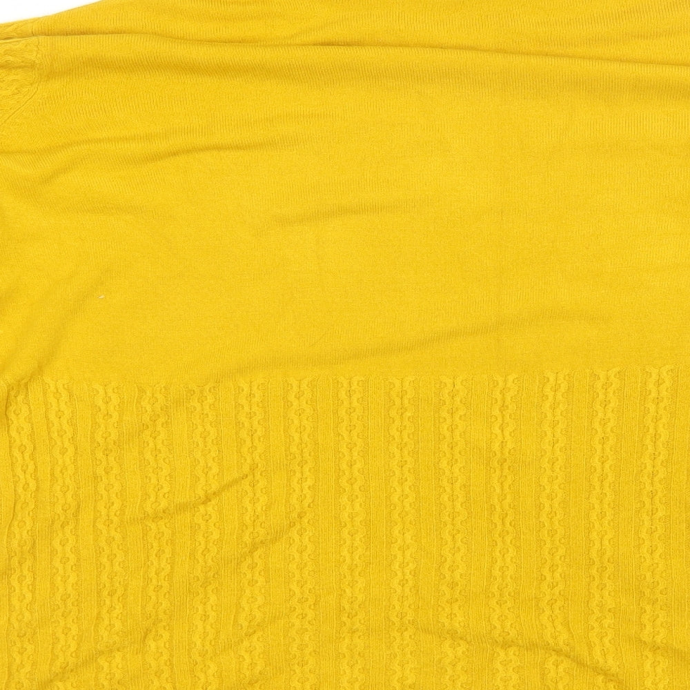 TU Womens Yellow Roll Neck  Acrylic Pullover Jumper Size 22