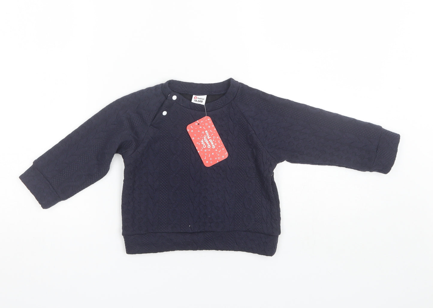PatPat Baby Blue  Cotton Pullover Jumper Size 18-24 Months