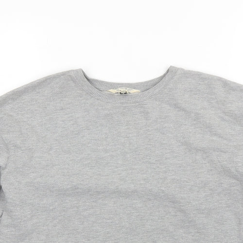 Miss Selfridge Womens Grey Round Neck  Polyester Pullover Jumper Size 6   - Cropped