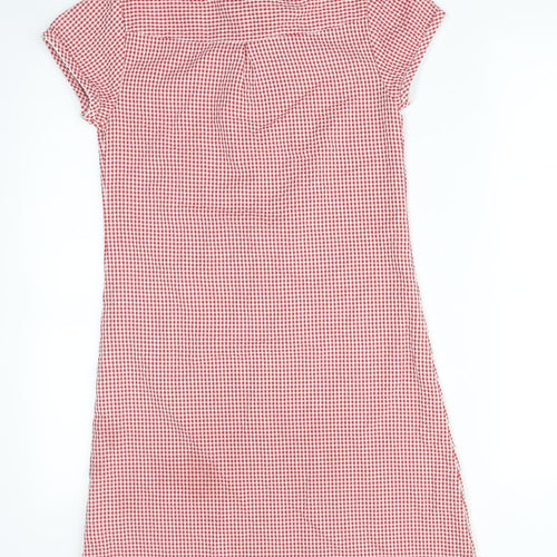 M&S Girls Multicoloured Check Viscose A-Line  Size 10-11 Years  Collared  - SCHOOL