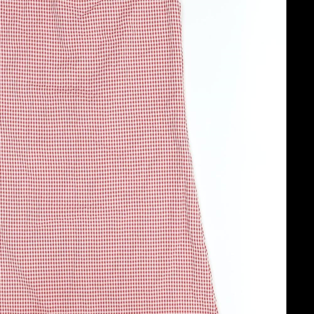 M&S Girls Multicoloured Check Viscose A-Line  Size 10-11 Years  Collared  - SCHOOL