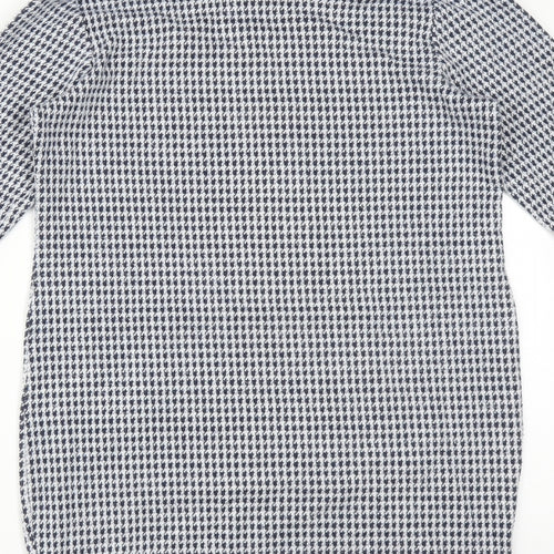 Select Womens Multicoloured Roll Neck Houndstooth Viscose Pullover Jumper Size 8