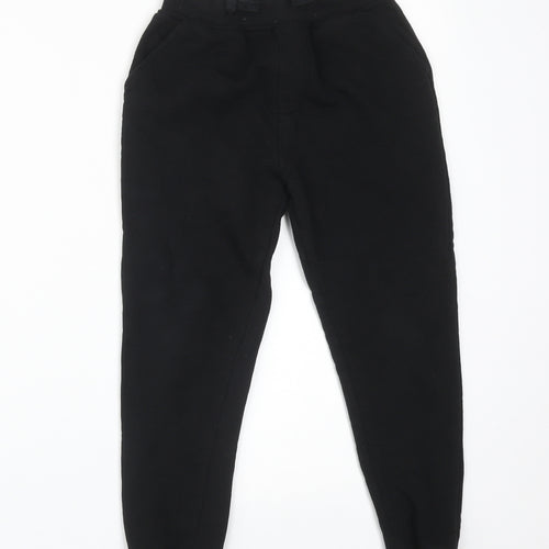 George Boys Black  Cotton Jogger Trousers Size 6-7 Years  Regular