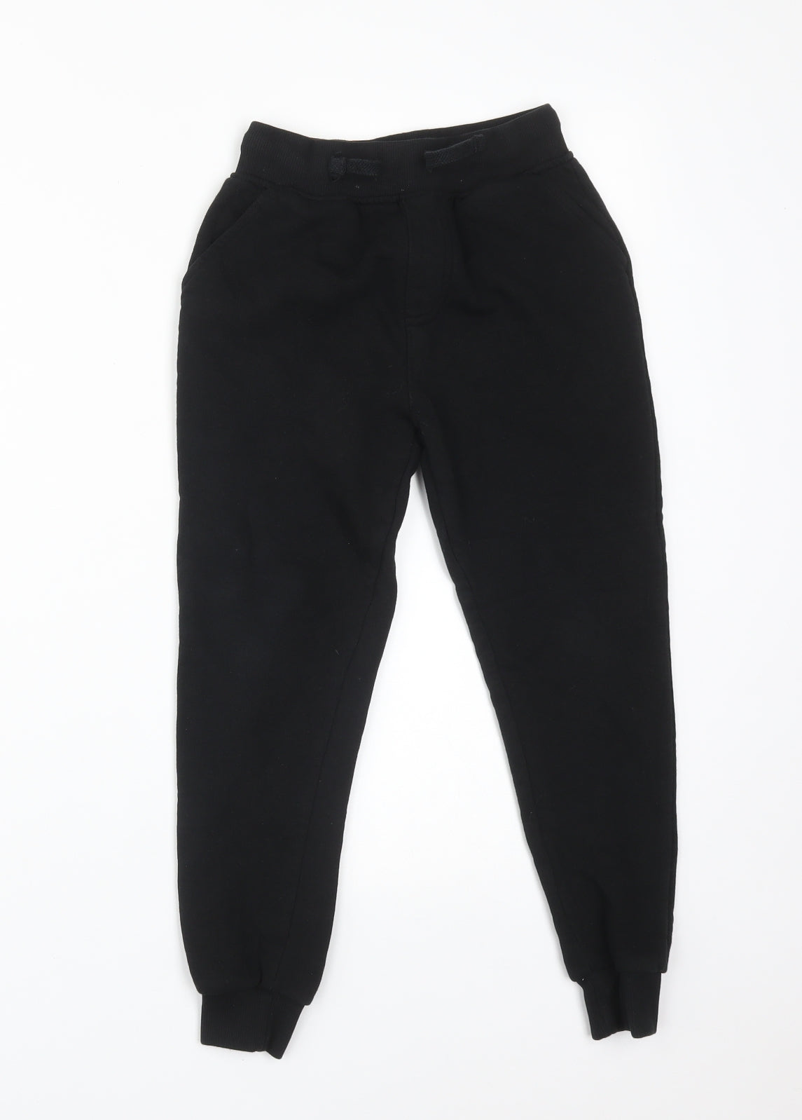 George Boys Black  Cotton Jogger Trousers Size 6-7 Years  Regular