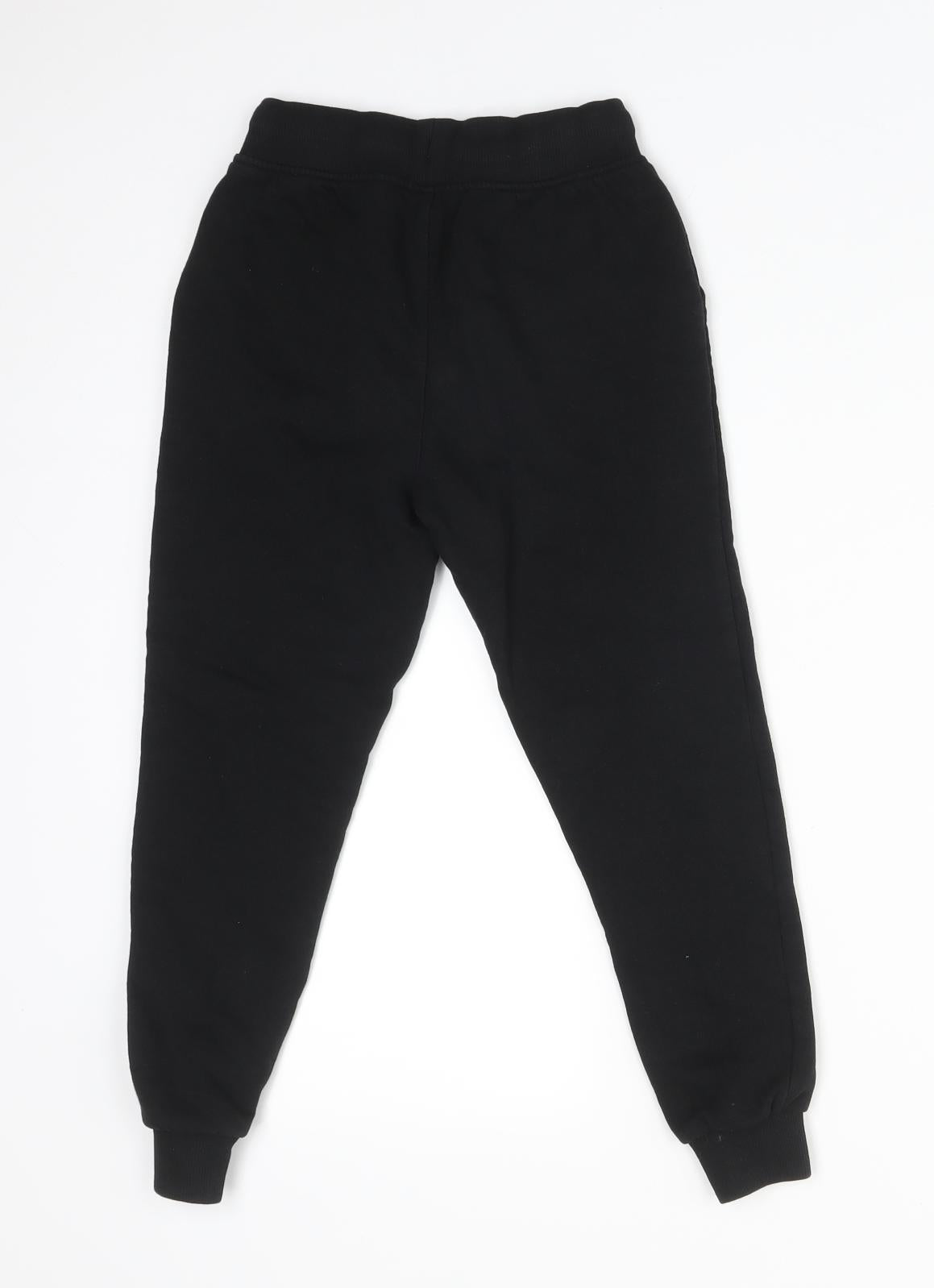 George Boys Black  Cotton Jogger Trousers Size 6-7 Years  Regular